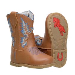 Bota Texana Infantil Solado Borracha - 054cas-azul - CAPELLI BOOTS