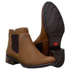 Botina Feminina Basic Em Couro Legítimo Cor Mascavo - 1038-mascavo - CAPELLI BOOTS