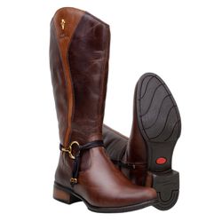 Bota Montaria Feminina Cano Alto Original Beretta Em Couro - 3005-cafe... - CAPELLI BOOTS