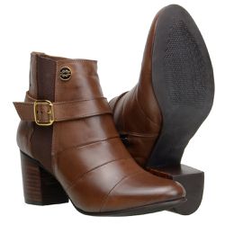 Bota Feminina Montaria Social De Salto Cano Curto Em Couro - 3134-pinh... - CAPELLI BOOTS