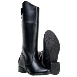 Bota Infantil Hípica Bico Redondo Em Couro Nobre Látego Preto - 340-pr... - CAPELLI BOOTS