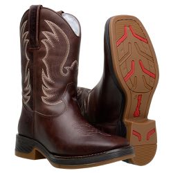 Bota Masculina Country Cano Médio Com Bordados No Cano Em Couro - 823... - CAPELLI BOOTS