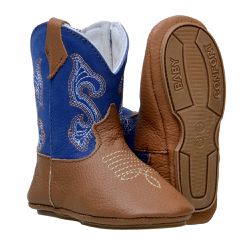 Bota Country Baby Em Couro Cor Azul - Baby-Azul - CAPELLI BOOTS