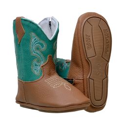 Bota Baby Alto Conforto Em Couro - Baby-Verde - CAPELLI BOOTS