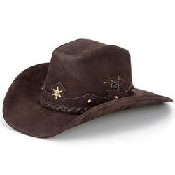 Chapeu Country Estilo Americano Em Couro - AmE-cafe - CAPELLI BOOTS