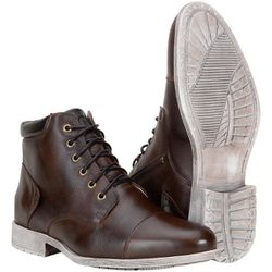 Coturno Social Masculino Com Solado Branco Sujo Em Couro - 2739-CafeBr - CAPELLI BOOTS