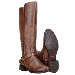 Bota Montaria Feminina Over The Knee Com Zíper Lateral Em Couro - 3001 - CAPELLI BOOTS