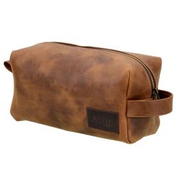 Necessaire Organizadora 100% Couro Rustico Castor - NC-castor - CAPELLI BOOTS