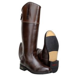 Bota Hípica Unissex Montaria Em Couro Legítimo Cor Café - 1010-cf - CAPELLI BOOTS