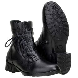 Coturno Feminino Despojado 100% Couro Legítimo Preto - 9601-Preto - CAPELLI BOOTS