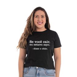 Camiseta Baby Look Se Você Cair - CAPITÃO PIRATA