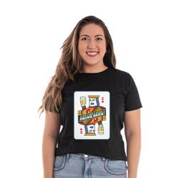 Camiseta Baby Look Baralho - CAPITÃO PIRATA