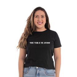 Camiseta Baby Look Vou Ver e Te Aviso - CAPITÃO PIRATA