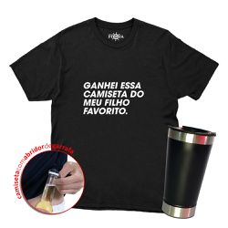  Camiseta + Copo Frases Dia dos Pais Masculina com... - CAPITÃO PIRATA