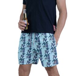 Beermuda Azul Florido - CAPITÃO PIRATA
