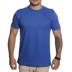 Camiseta Básica 100% Algodão - Azul - Azul Básica ... - CAPITÃO PIRATA