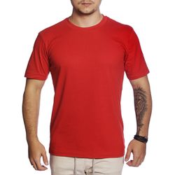 Camiseta Básica 100% Algodão - Vermelho - Vermelho... - CAPITÃO PIRATA