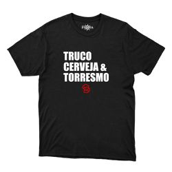Camiseta Preta - Frase Truco Cerveja & Torresmo. ... - CAPITÃO PIRATA