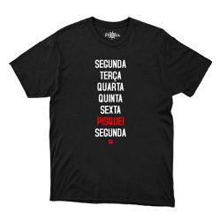 Camiseta Frases Dias da Semana Masculina com Abrid... - CAPITÃO PIRATA
