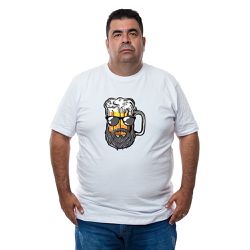 Camiseta Plus Size - Desenho Caneca De Cerveja Bar... - CAPITÃO PIRATA
