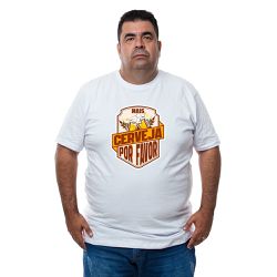 Camiseta Plus Size - Desenho Mais Cerveja Por Favo... - CAPITÃO PIRATA
