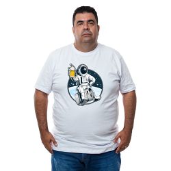 Camiseta Plus Size - Estampa Astronauta Beer, - CA... - CAPITÃO PIRATA