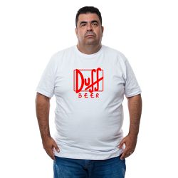 Camiseta Plus Size - Frase Duff Beer. - CAM0061-PL... - CAPITÃO PIRATA
