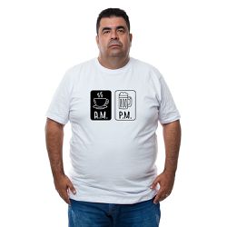 Camiseta Plus Size - Desenho A.M. P.M. - CAM0118-P... - CAPITÃO PIRATA