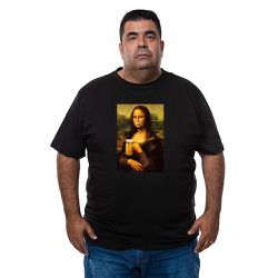 Camiseta Plus Size - Imagem Monalisa - CAM0005-PLU... - CAPITÃO PIRATA