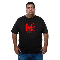 Camiseta Plus Size - Frase Duff Beer. - CAPITÃO PIRATA