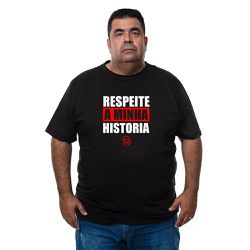Camiseta Plus Size - Frase Respeite A Minha Histor... - CAPITÃO PIRATA