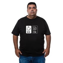 Camiseta Plus Size - Desenho A.m P.m? - CAPITÃO PIRATA