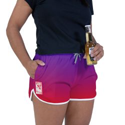 Short Feminino Beer Liso - Degradê - Roxo - BMF003... - CAPITÃO PIRATA