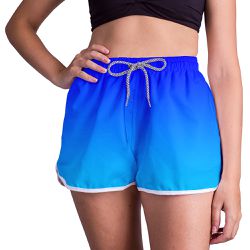 Short Feminino - Azul - Degradê - RSF0111 - CAPITÃO PIRATA