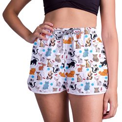 Short Feminino - Branco - Pets - RSF0113 - CAPITÃO PIRATA