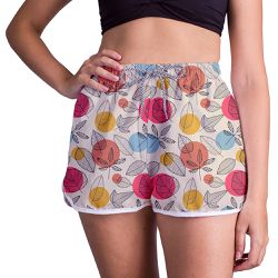 Short Feminino - Branco - Folhas - RSF0120 - CAPITÃO PIRATA