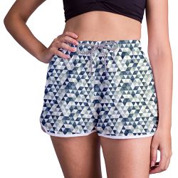 Short Feminino - Azul e branco - Geométrico - RSF0... - CAPITÃO PIRATA