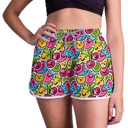 Short Feminino - Colorido - Frutas - RSF0123 - CAPITÃO PIRATA