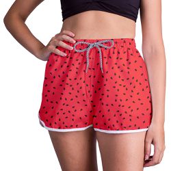 Short Feminino - Vermelho - Melancia - RSF0124 - CAPITÃO PIRATA