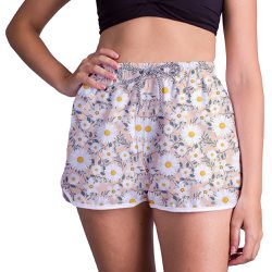 Short Feminino - Bege - Folhas - RSF0128 - CAPITÃO PIRATA