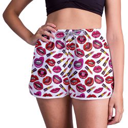 Short Feminino - Branco - Bocas/Batons - RSF0129 - CAPITÃO PIRATA