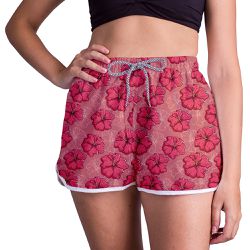 Short Feminino - Rosa - Floral - RSF0134 - CAPITÃO PIRATA