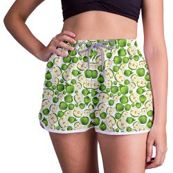 Short Feminino - Branco - Maçã Verde - RSF0139 - CAPITÃO PIRATA