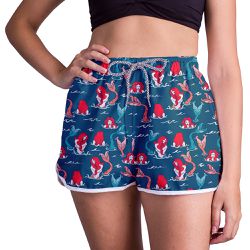 Short Feminino - Azul - Sereias - RSF0143 - CAPITÃO PIRATA