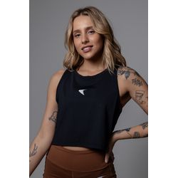 Regata Cropped Invicta Preta - 5050 - CAPORI