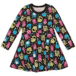 78856 VESTIDO INFANTIL MARISOL ESTAMPADO MANGA LON... - CARAMELADA KIDS