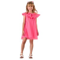 VESTIDO ROSA NEON MON SUCRÉ TULES 3125386 - 312538... - CARAMELADA KIDS