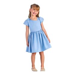 VESTIDO AZUL PRINCESA MANGA BUFANTE HOUSES FUN MON... - CARAMELADA KIDS