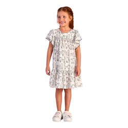 VESTIDO MON SUCRÉ PRETO E BRANCO GATO 3126294 - 31... - CARAMELADA KIDS