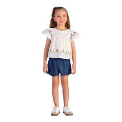 CONJUNTO MON SUCRÉ BL BRANCA FLOWER 8026254 - 8026... - CARAMELADA KIDS